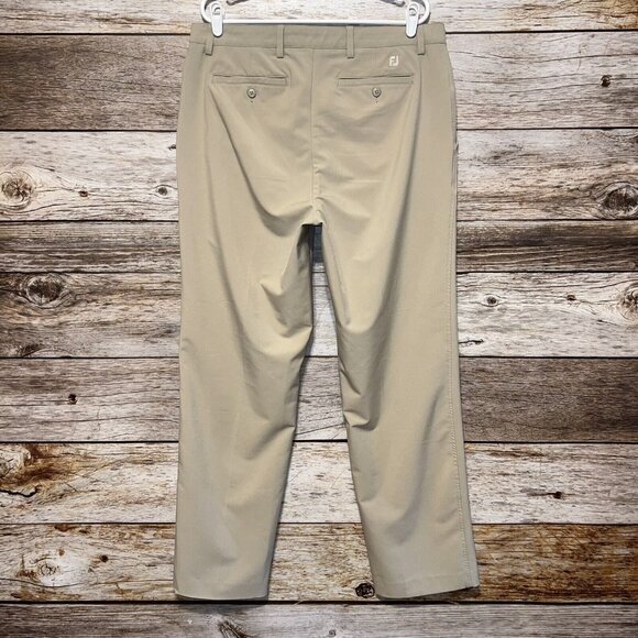 FootJoy Golf Pants Mens 36x32 Straight Leg Khaki Lightweight Tour Performance - Picture 2 of 7